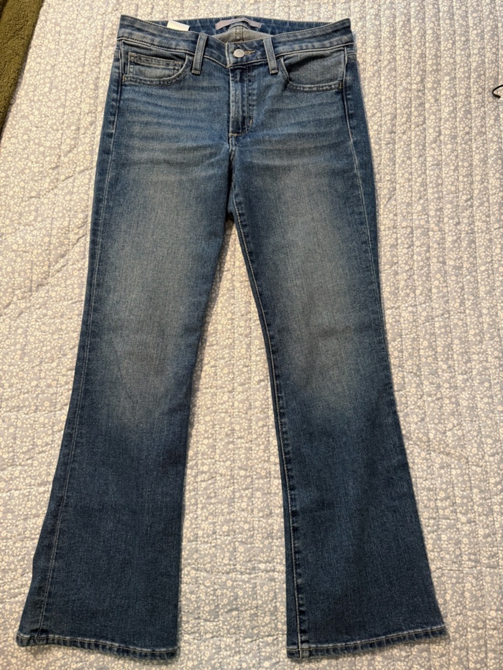 Joe's Jeans Medium Blue Flare Crop Denim